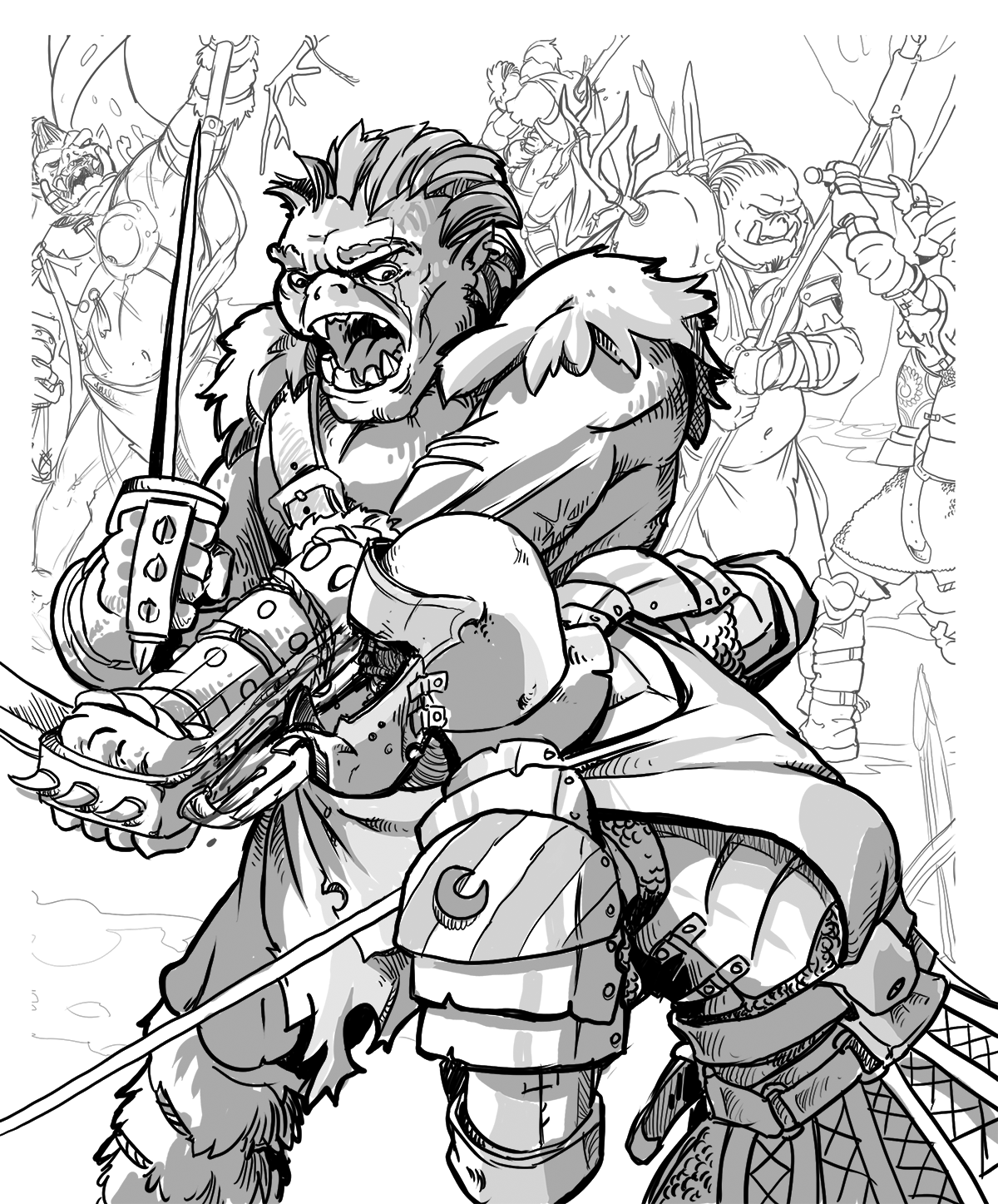 Orcs and Goblins pillage and raid together